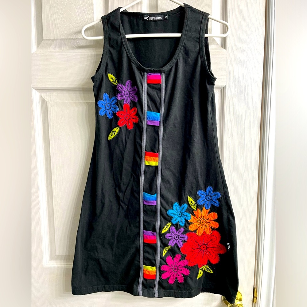 Leopards & Roses sleeveless dress size S